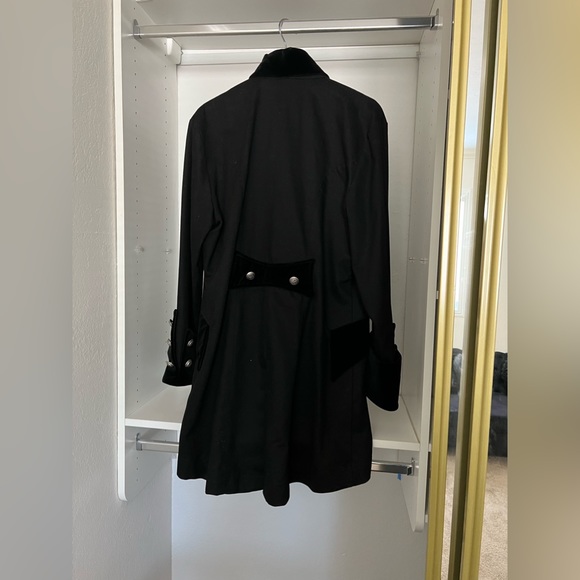 Shrine Black Goth Victorian Men’s Coat XL - Picture 3 of 6